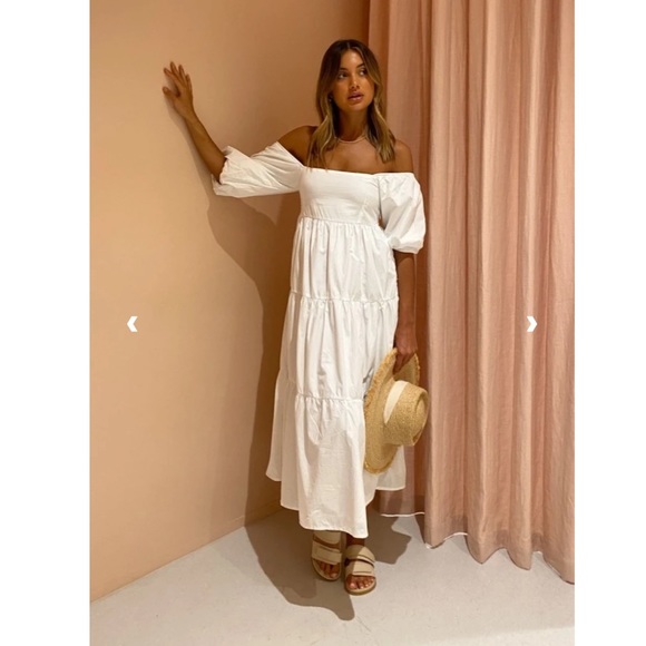 Faithfull the Brand Kiona Tiered Cotton Midi Dress - Picture 11 of 16
